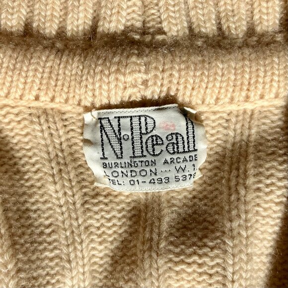N.Peal 100% Cashmere Beige Cardigan Sweater - Picture 3 of 9